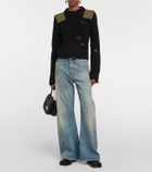 MM6 Maison Margiela Distressed cotton and wool sweater