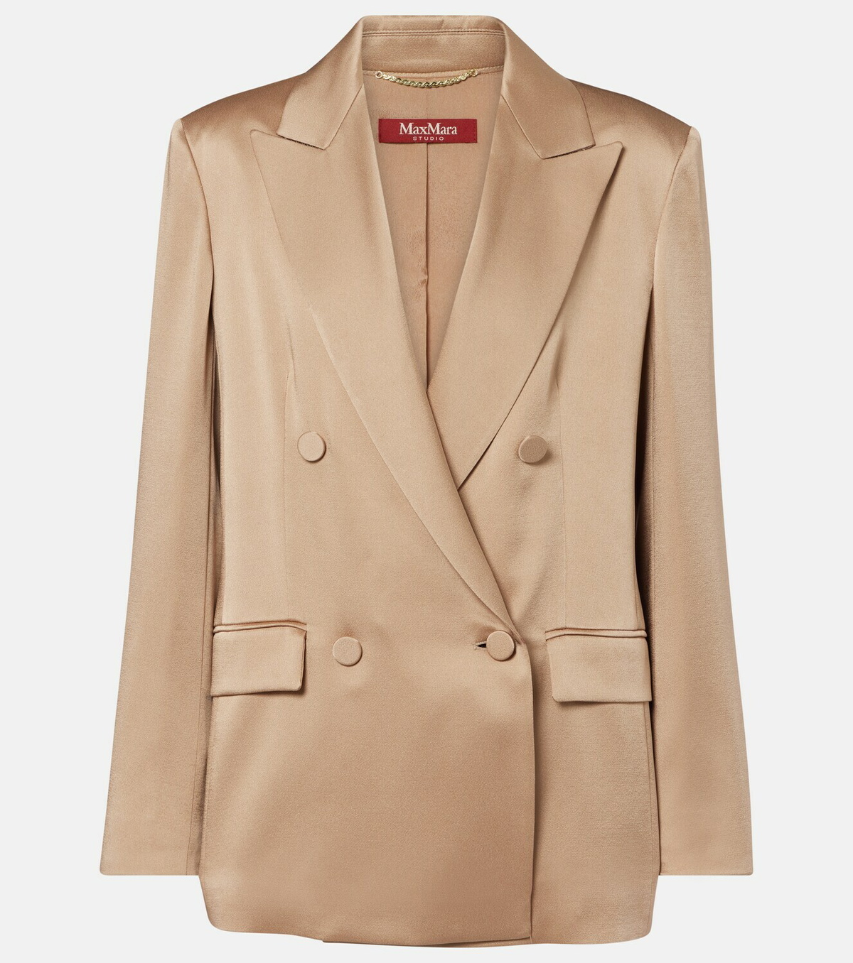 Max Mara Arca double-breasted satin blazer