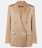 Max Mara Arca double-breasted satin blazer