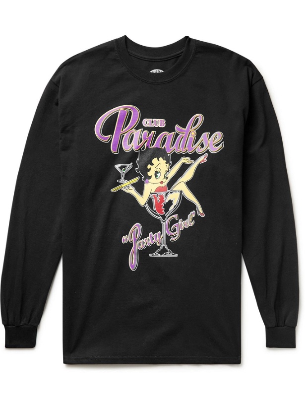 Photo: PARADISE - Party Girl Printed Cotton-Jersey T-Shirt - Black