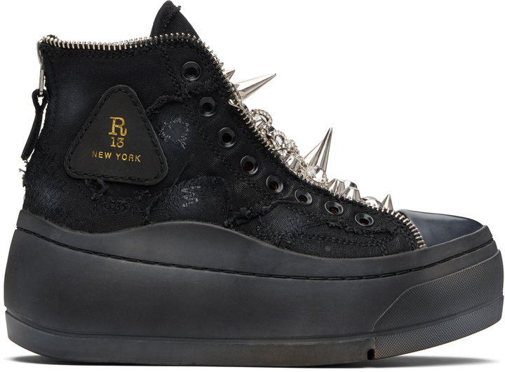 Photo: R13 Black Lace Free Kurt High Top Sneakers