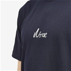 Norse Projects Men's Johannes Chain Stitch Logo T-Shirt in Dark Navy