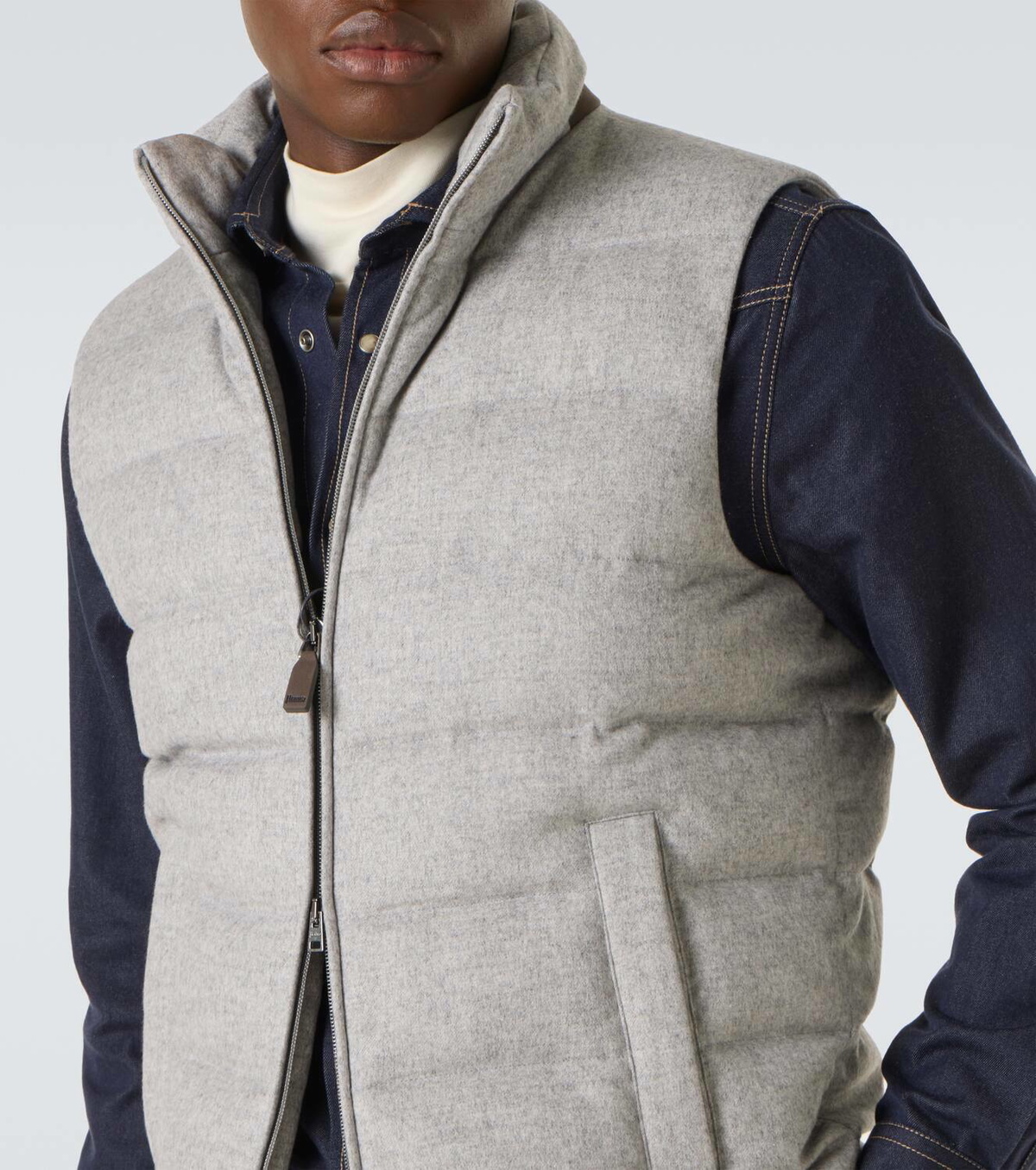Herno Down-paneled silk and cashmere vest