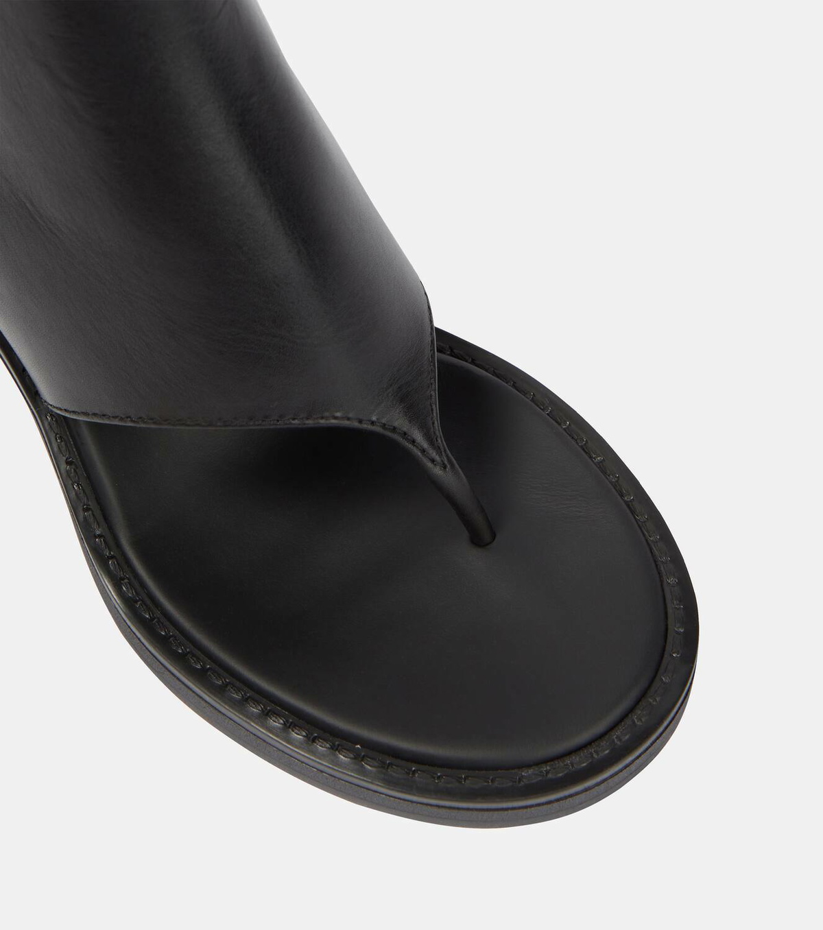 Miu Miu Thong leather ankle sandals