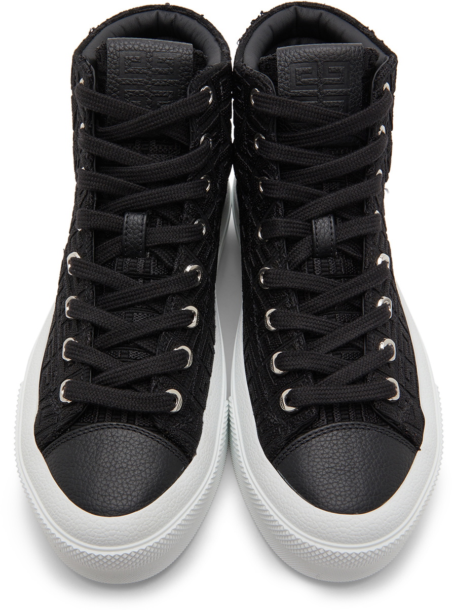 スニーカー GIVENCHY 4G CITY SNEAKES Givenchy Men's City Sport 4G Spray Print Black / Dark Orange