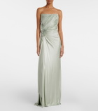 Costarellos Lorinne embellished satin bustier gown