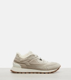 Brunello Cucinelli Shearling-lined suede low-top sneakers