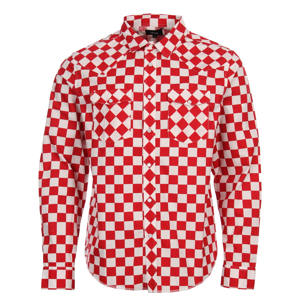 Red and white sales western shirt