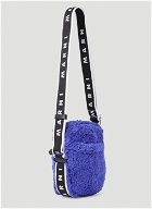 Marni - Branded Strap Crossbody Bag in Blue