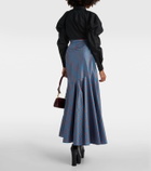Vivienne Westwood Checked ruffled silk-blend maxi skirt
