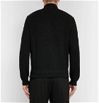 Z Zegna - Panelled Puppytooth TECHMERINO Wool Zip-Up Sweater - Men - Gray