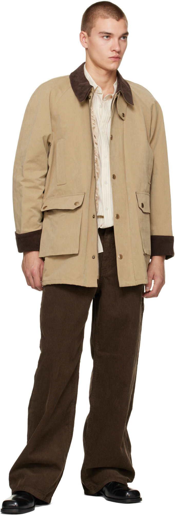 Dunst Beige Waxed Cotton Hunting Jacket