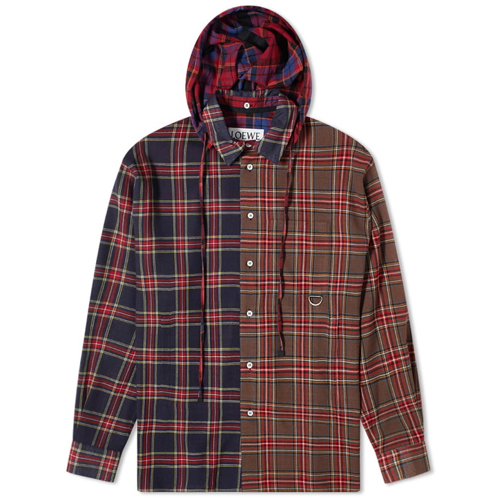 Photo: Loewe Hooded Check Shirt