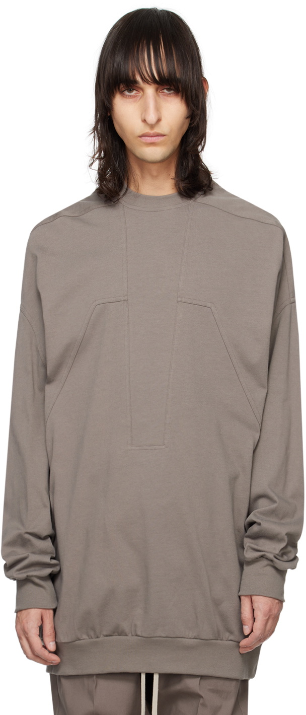 Rick Owens Gray Splintered Peter Sweatshirt Rick Owens