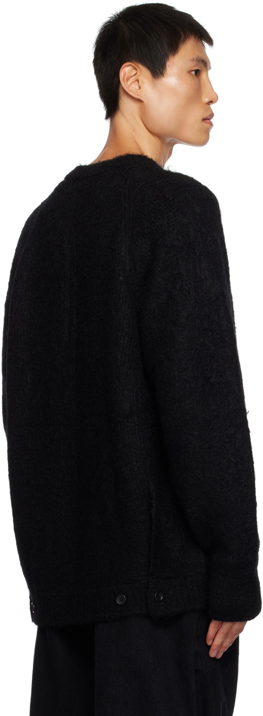 stein Black Dropped Shoulders Cardigan