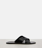 The Row Malick Cross leather sandals