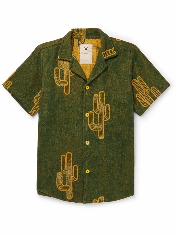 Photo: OAS - Mezcal Cuba Cotton-Terry Jacquard Shirt - Green