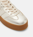 Hogan H698 metallic leather platform sneakers