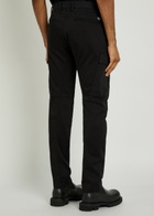 C.P. Company Straight-leg Stretch-cotton Cargo Trousers Black