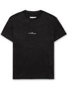 Maison Margiela - Logo-Embroidered Cotton-Jersey T-Shirt - Black