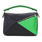 Loewe Blue and Green Puzzle Bag