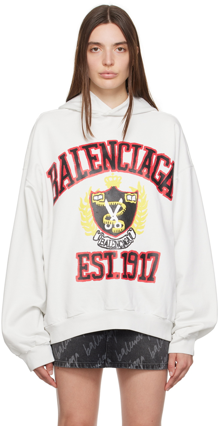 Balenciaga off white hoodie online