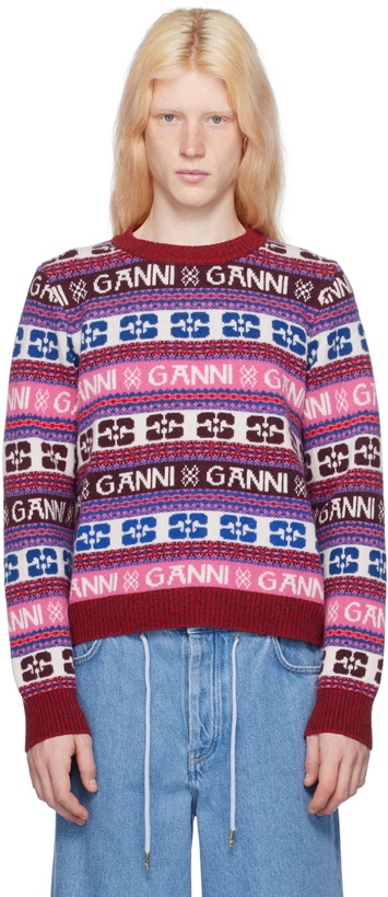 Photo: GANNI Multicolor Jacquard Sweater