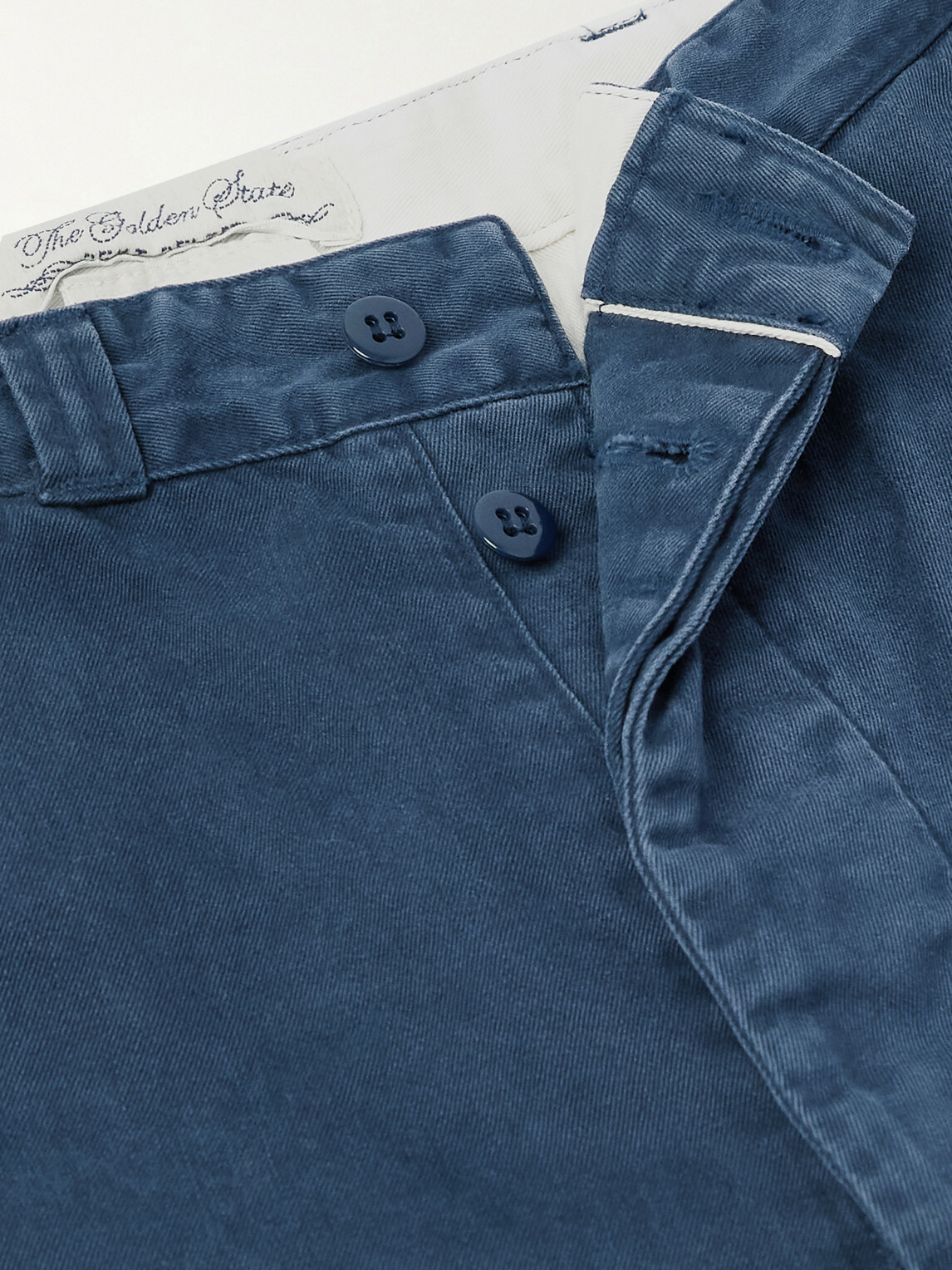 Remi Relief - Straight-Leg Cotton-Twill Trousers - Blue