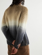 Sacai - Dip-Dyed Wool-Blend Bouclé Sweater - Brown