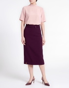 Manila Grace Womens Midi skirt Plum