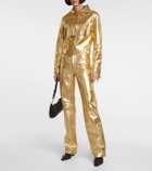 Dodo Bar Or Fringed metallic leather jacket