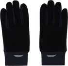 UNDERCOVER Black Paneled Gloves