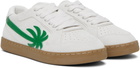 Palm Angels Off-White & Green New Palm 1 Suede Sneakers