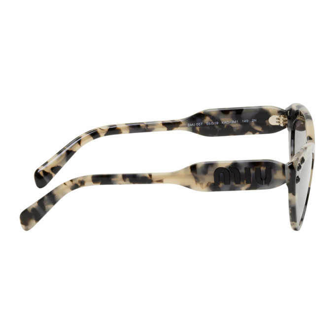 Miu Miu Beige Logomania Cat-Eye Sunglasses Miu Miu display picture 2