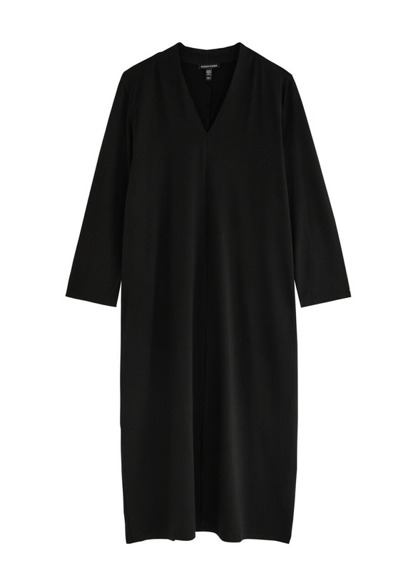 Photo: Eileen Fisher Stretch-jersey Midi Dress Black