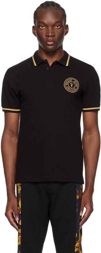 Photo: Versace Jeans Couture Black V-Emblem Polo