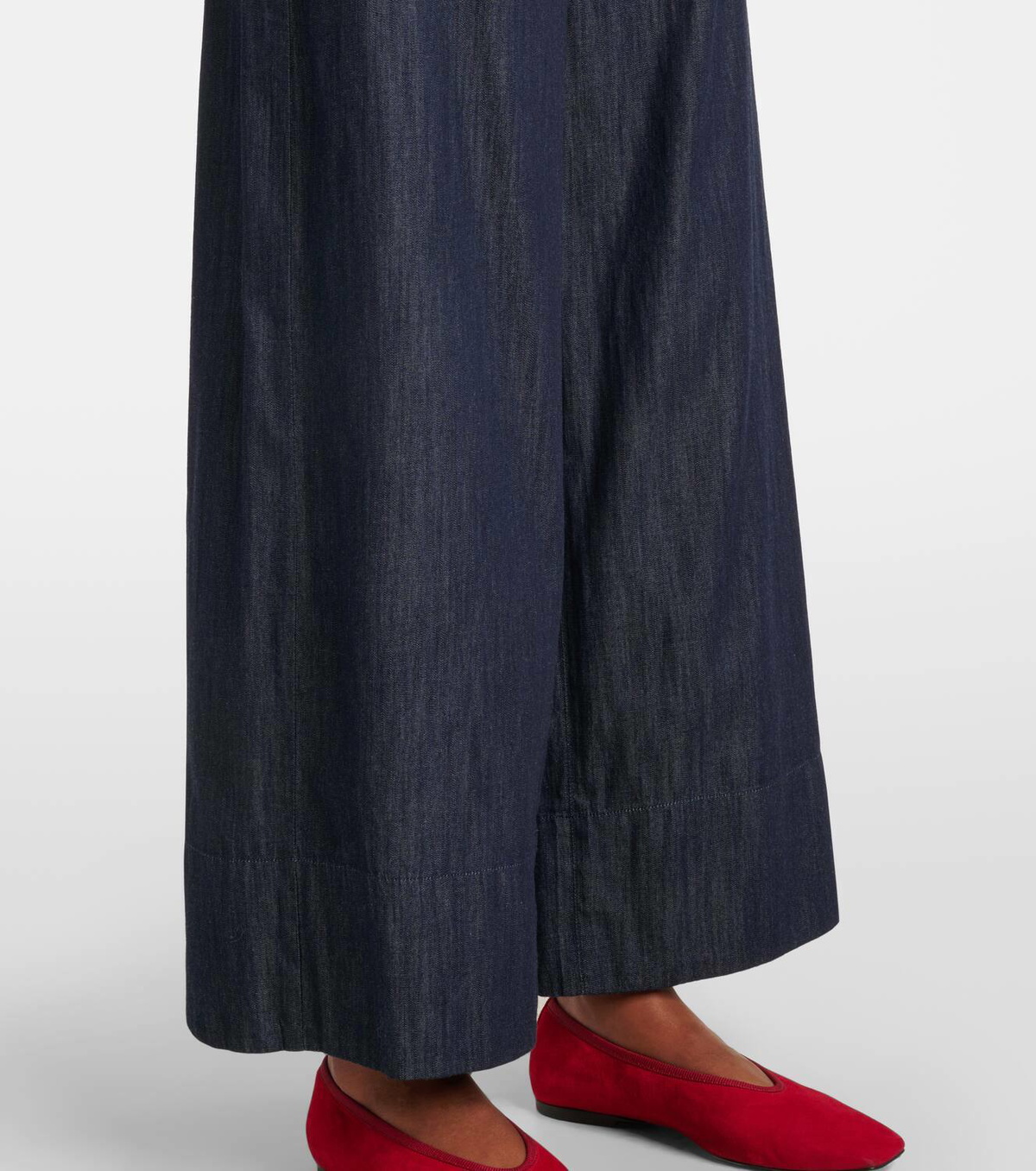 S Max Mara Jour cotton chambray wide-leg pants S Max Mara