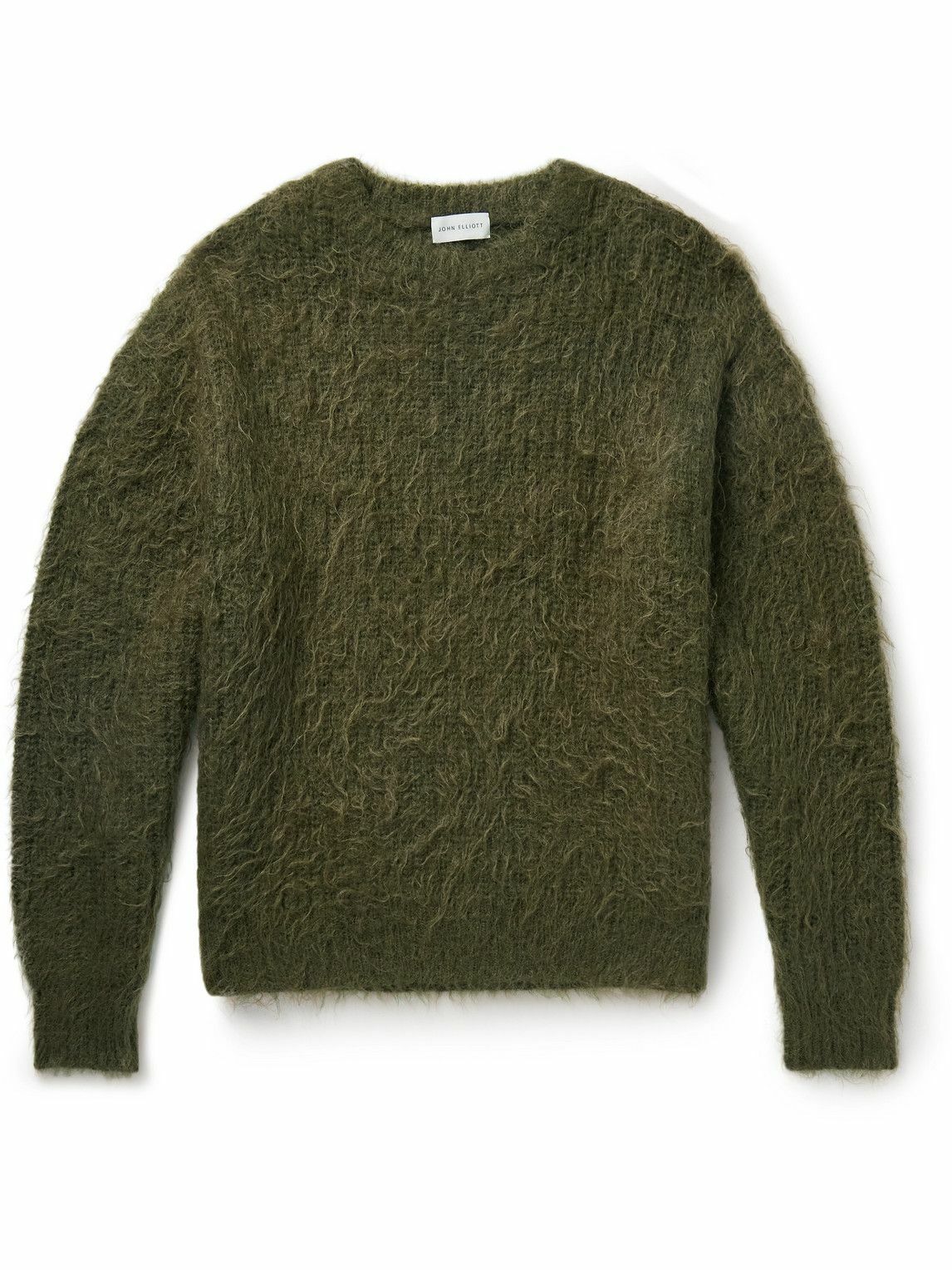 John Elliott - Brushed Ribbed-Knit Sweater - Green