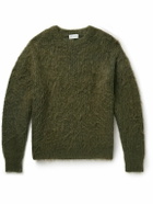 John Elliott - Brushed Ribbed-Knit Sweater - Green