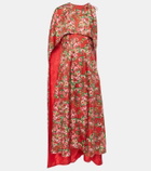 Markarian Caped silk midi dress