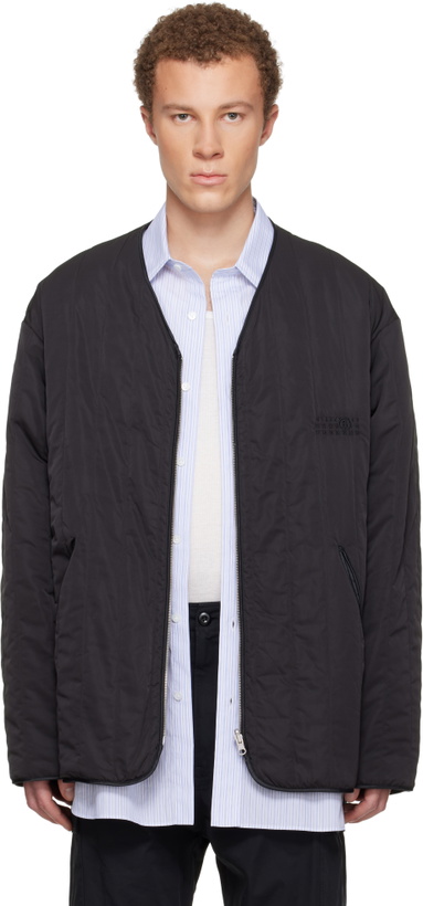 Photo: MM6 Maison Margiela Black 'Sportsjacket' Reversible Jacket