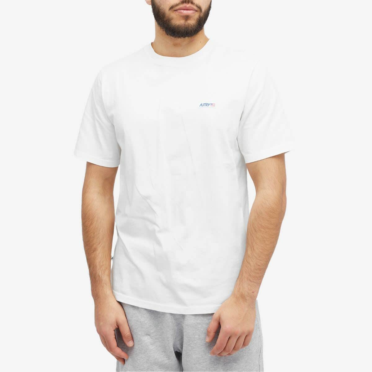 Autry Men's Flag Logo T-Shirt in White