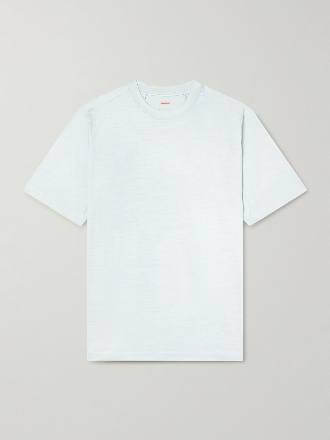SEASE - Runner Logo-Print Merino Wool T-Shirt - Blue
