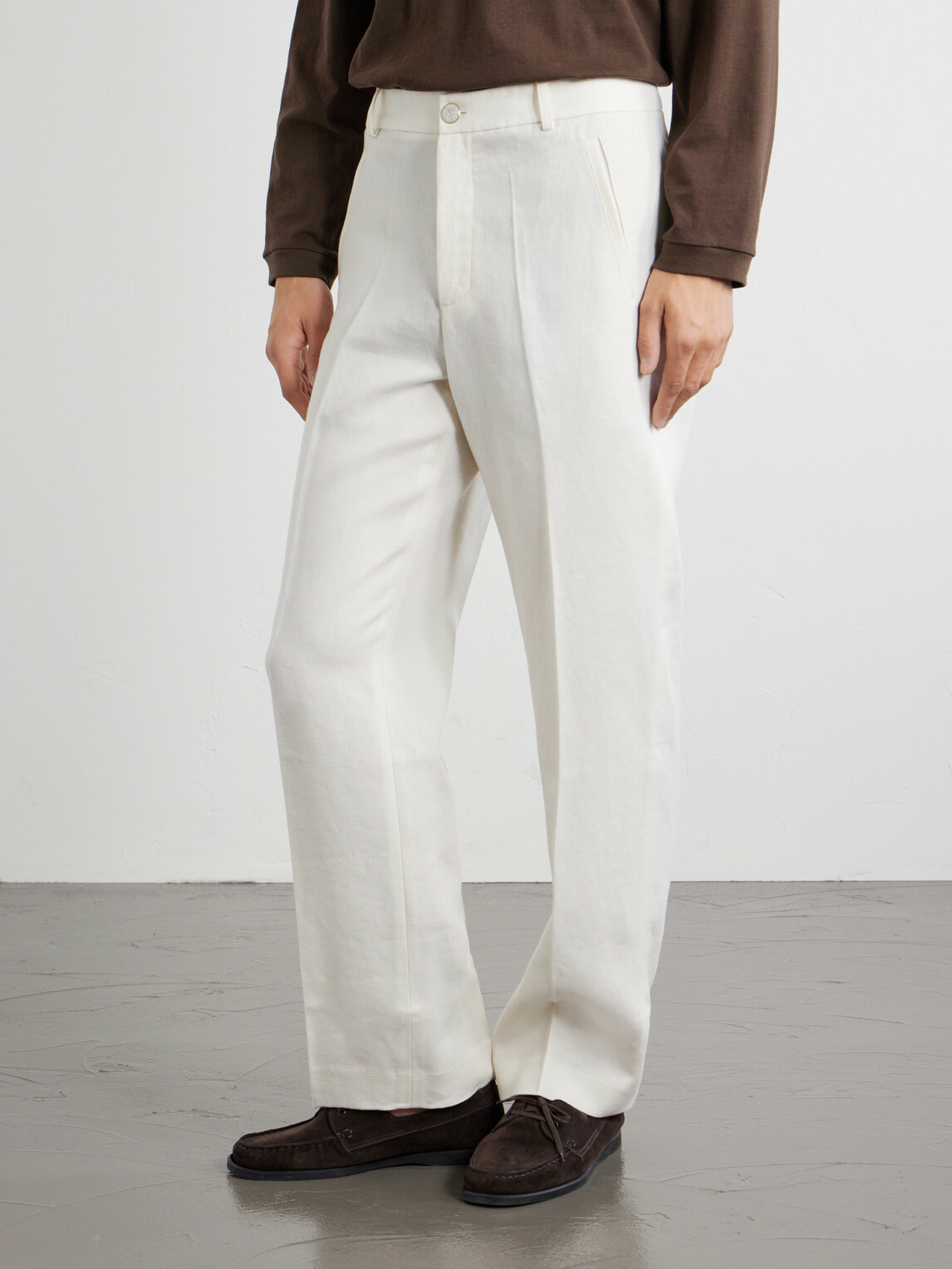 God's True Cashmere - Straight-Leg Linen-Twill Trousers - White