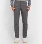 NN07 - Grey Karl Tapered Mélange Cotton-Blend Trousers - Gray