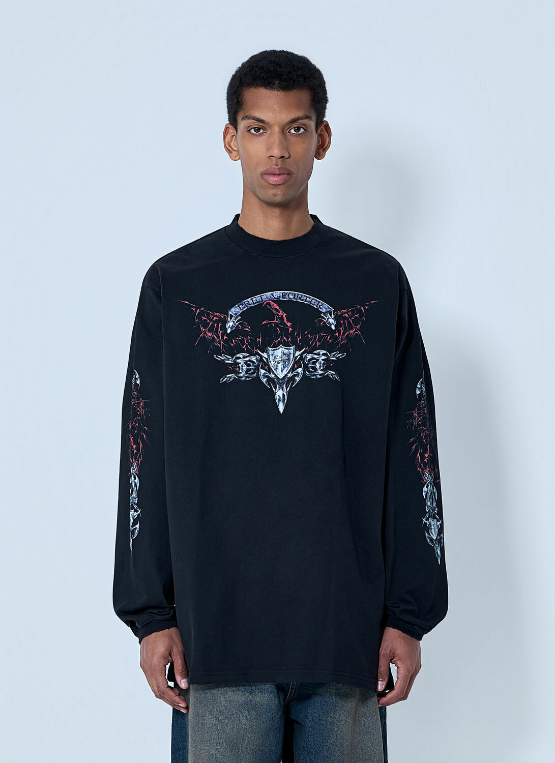 VETEMENTS Black Church Logo Turtleneck Vetements