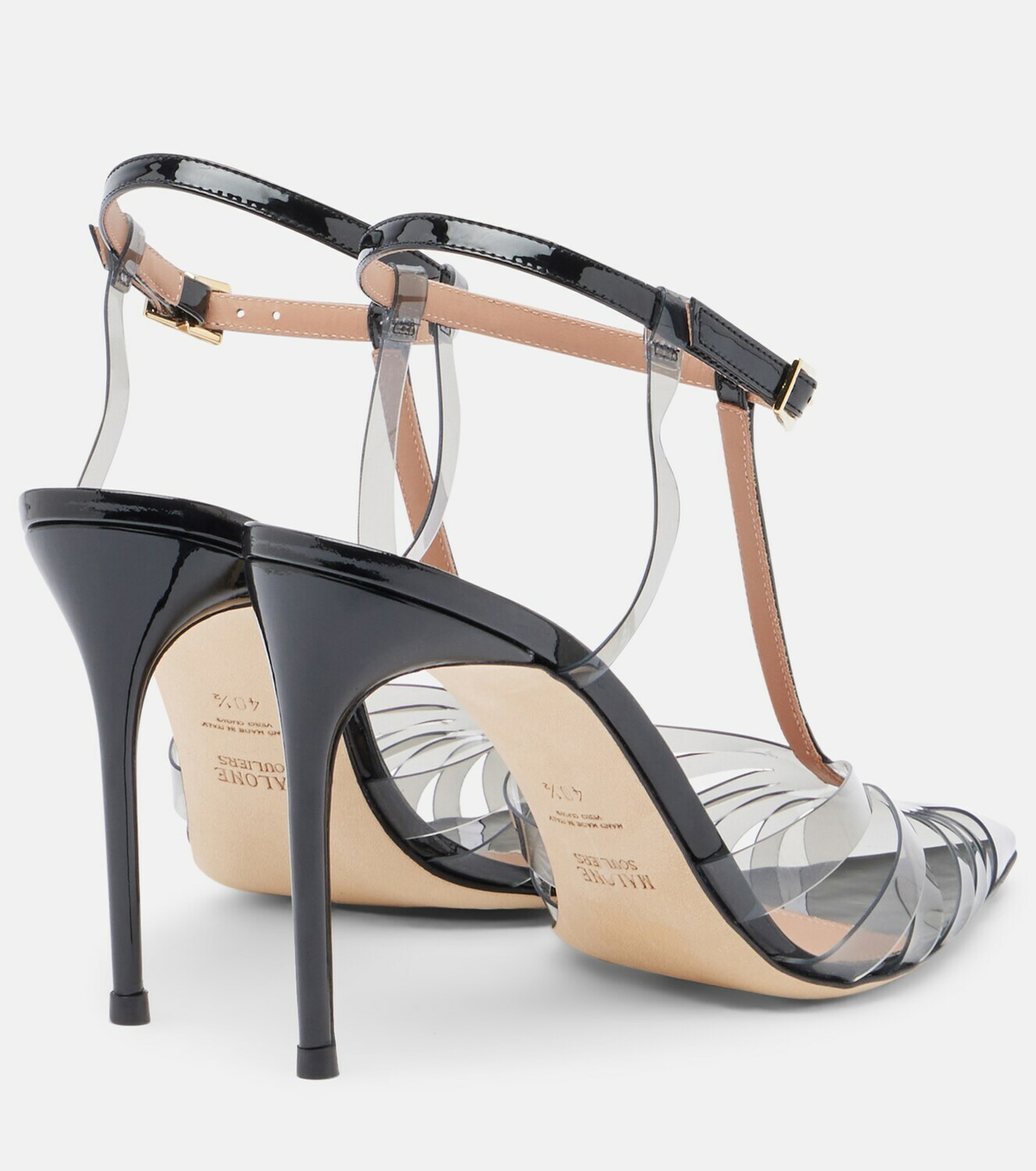 Malone Souliers Jilia leather-trimmed PVC slingback pumps