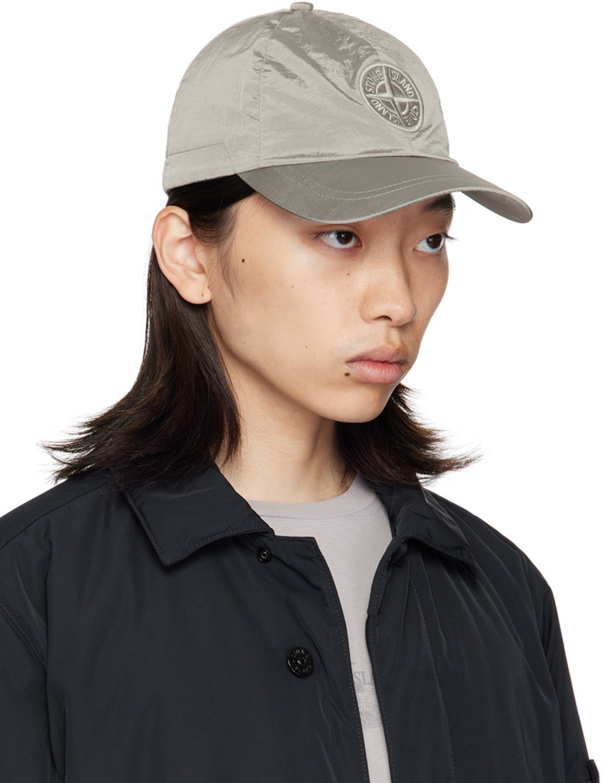 Stone Island Taupe Nylon Metal Cap Stone Island