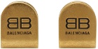 Balenciaga Gold Clip Earrings