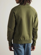 Drake's - Cotton-Jersey Half-Zip Sweatshirt - Green